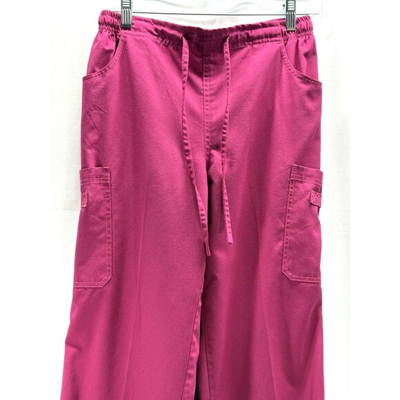 Reina Womens Pink Drawstring Scrub Pants Size Medium - Picture 2 of 6